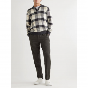 MR P. 格纹针织 Polo 衫