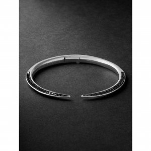 SHAUN LEANE Sabre Rhodium-Plated 18K白金钻石手镯