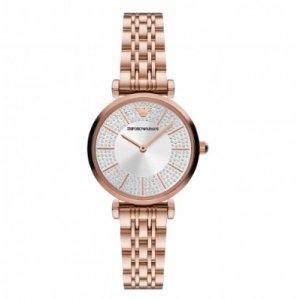 Emporio Armani Two-Hand Rose Gold-Tone Stainless Steel Watch - AR11446
