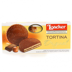 Loacker Tortina Premium Chocolate Coated Wafer, Original 125g/4.41 oz @ Amazon