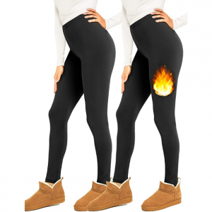 QGGQDD 2 Pack Fleece Lined Leggings Women @ Amazon