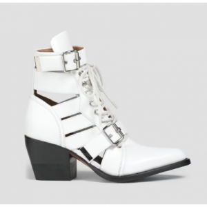 70% Off Chloé Rylie Buckled Glossed-leather Ankle Boots @ THE OUTNET UK