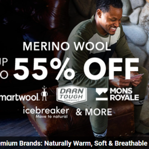 MountainSteals - Up to 55% Off Smartwool, Icebreaker, Mons Royale & More Clothing 