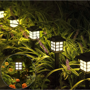 12 颗花园防水户外太阳能灯适用于庭院、景观、露台 - 暖白色