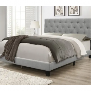 Copper Grove Gargan 软垫板床 - 灰色 - Queen