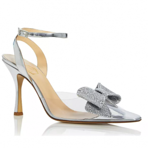 Nalebe 女士蝴蝶结水晶风格高跟鞋