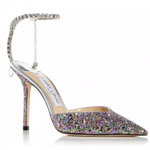 Jimmy Choo Saeda 100水晶风格高跟鞋