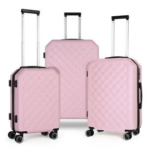 HIKOLAYAE Big Cottonwood 嵌套式硬边行李箱套装，可爱粉色，3件套
