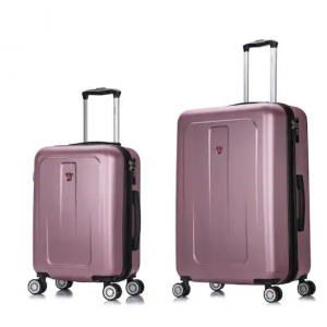 DUKAP Crypto 20 英寸和 28 英寸玫瑰金轻质硬边套装（2 件套）