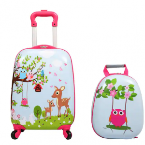 12 英寸梅花鹿学校旅行背包套（2 件套儿童行李箱）