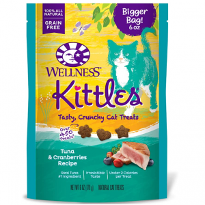 Wellness Kittles Natural Grain Free Cat Treats, Tuna & Cranberries, 6-Ounce Bag @ Amazon