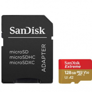 51% off SanDisk 128GB Extreme UHS-I Class 10 V30 U3 microSDXC Memory Card with SD Adapter