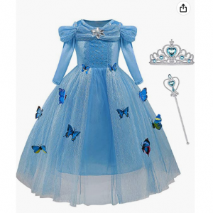 SANNYHHOOT 女童夢幻公主裙帶皇冠魔法棒 兩款選 2-10歲 @ Amazon