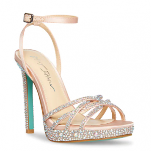 Betsey Johnson 水晶风高跟凉鞋