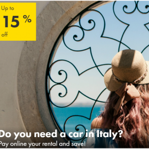 Europcar US & Canada - 春假特价：意大利境内租车8.5折起