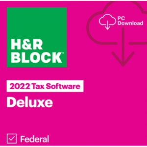 $10 off H&R Block 2022 Deluxe Win Tax Software Download @Newegg