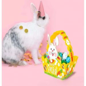 4件套复活节兔蛋图案礼品袋