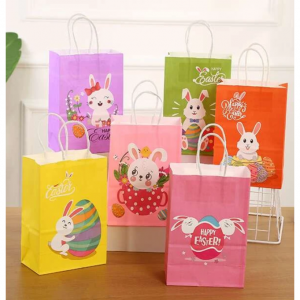 6件装复活节兔子图案随机礼品袋