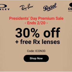 GlassesUSA President's Day Sale 