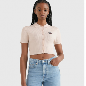 Tommy Jeans Ribbed 女士Polo针织衫