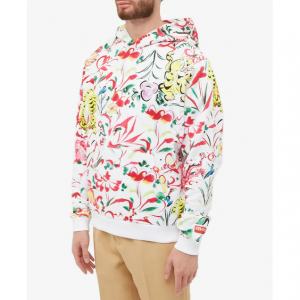 KENZO TIGER PAINTING POPOVER HOODY MULTICOLOR