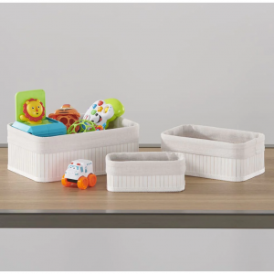 小号白竹长方形嵌套 3 件套带内衬