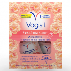 Vagisil Scentsitive Scents On-The-Go Feminine Cleansing Wipes, 16 Count @ Amazon