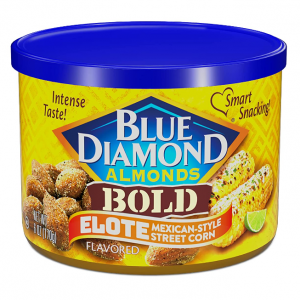 Blue Diamond Almonds, BOLD Elote Mexican Street Corn Flavored Snack Nuts, 6 Ounce Can @ Amazon