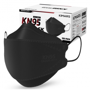 KIMARS KN95 Face Masks 100 Pack, Black @ Amazon