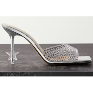 MACH & MACH 水晶风格星星高跟方头穆勒鞋