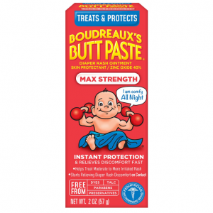 Boudreaux's Butt Paste Maximum Strength Diaper Rash Cream, Ointment for Baby, 2 oz Tube @ Amazon