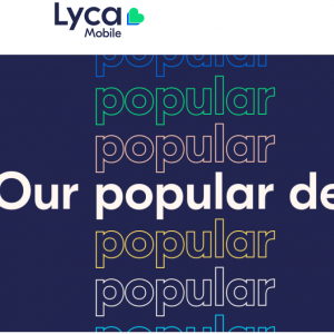  40GB plan for $10 for 30 days, 60GB plan for $20 for 30 days @Lyca Mobile US