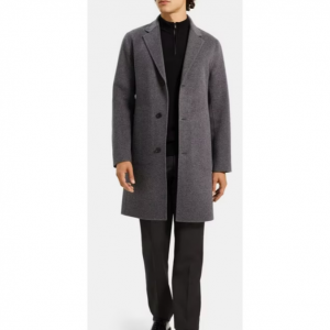 Theory男士羊绒混纺大衣
