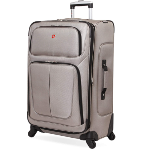 SwissGear Sion Softside Expandable Roller Luggage, Pewter, Checked-Large 29-Inch @ Amazon