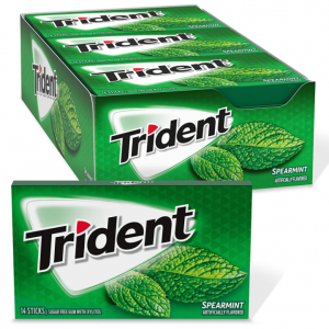 Trident 薄荷無糖口香糖 12包 168片裝 @ Amazon