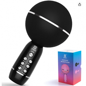 ZREE Bluetooth Karaoke Microphone Wireless Portable Handheld Mic Karaoke Machine @ Amazon