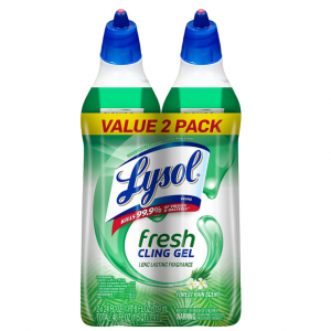 Lysol Toilet Bowl Cleaner Gel, Forest Rain Scent, 24oz (Pack of 2) @ Amazon