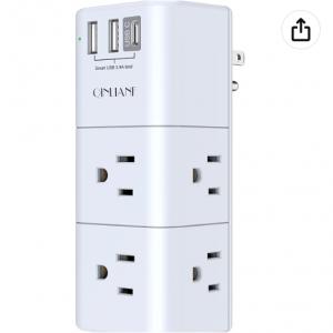 44% off USB Outlet Extender Surge Protector - QINLIANF Multi Plug Outlet w/Rotating Plug @Amazon