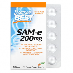 Doctor's Best, SAMe(对甲苯磺酸硫酸盐),200 毫克,60 片肠溶片