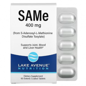 Lake Avenue Nutrition, SAMe(对甲苯磺酸硫酸盐),400 毫克,60 片肠溶片