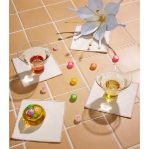 THE HUMMINGBIRD COCKTAILS 4-piece Cocktail Napkin Set @ ATELIER SAUCIER