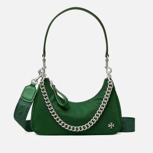 Tory Burch Small Mercer Leather and Nylon Shoulder Bag