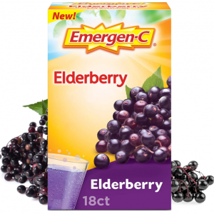 Emergen-C Elderberry Fizzy Drink Mix, 18 Count @ Amazon