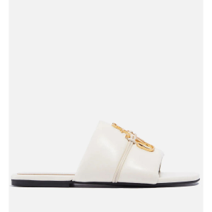 JW Anderson Women's Anchor Logo Leather Slide Sandals