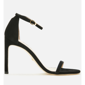 Stuart Weitzman Women's Nudistsong Suede Heeled Sandals - Black