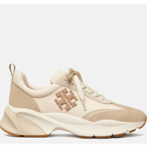 Tory Burch Good Luck Suede-trimmed Nylon Running-style Trainers