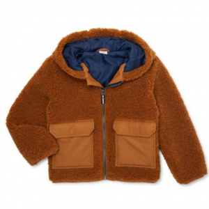 Wonder Nation Boys Sherpa Full Zip Jacket, Sizes 4-18 @ Walmart