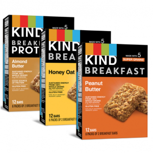 KIND 早餐零食棒 3口味 18条综合装 @ Amazon