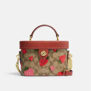 Coach Kay Crossbody In Signature Canvas With Wild Strawberry Print