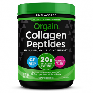 Orgain Hydrolyzed Collagen Peptides Powder, 20g Grass Fed Collagen, Type I and III, 1lb @ Amazon